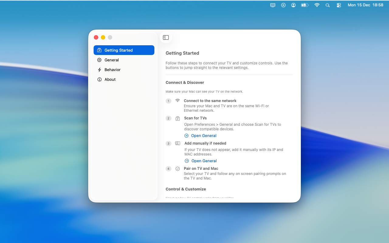 Setup required banner